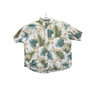 Royal Palm Mens 3XL Hawaiian Shirt Tropical Floral Short Sleeve Button Down